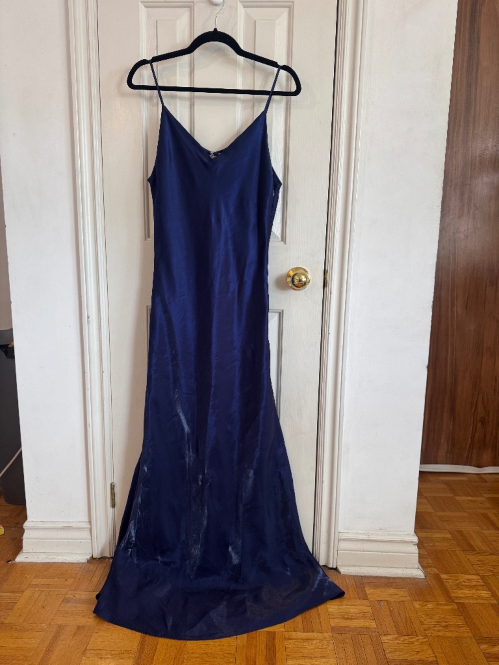 Vintage Navy Blue Evening Gown